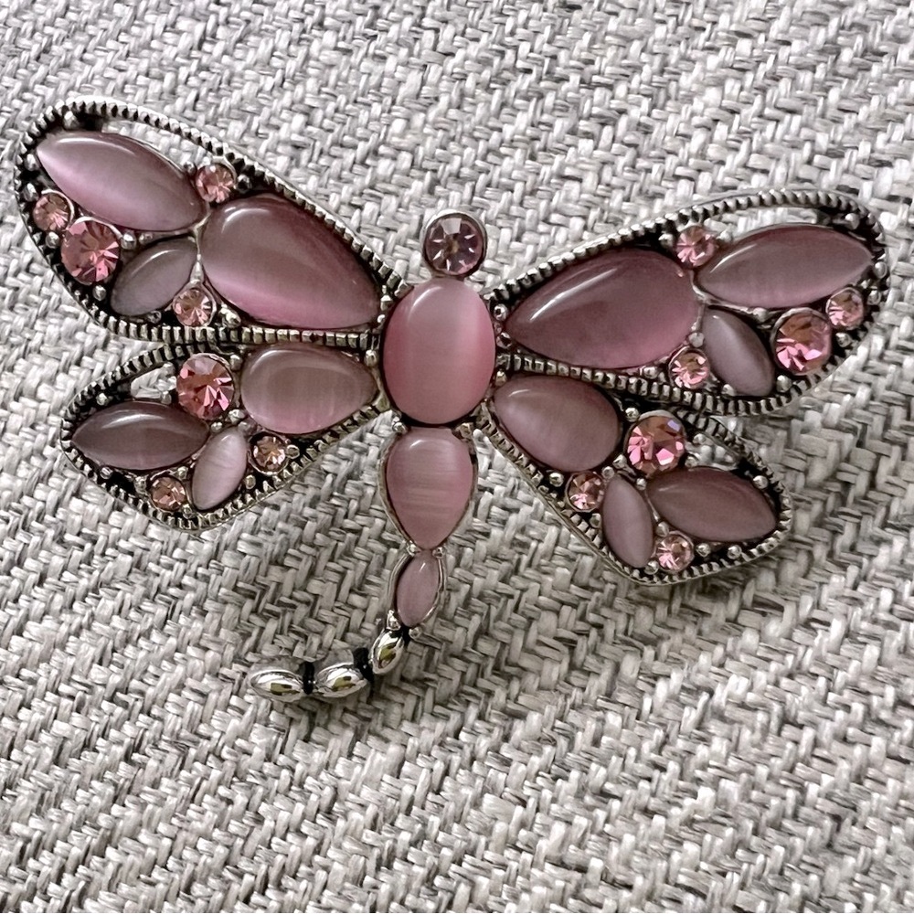 Lia Sophia Pink Magic Petals Dragonfly Pin